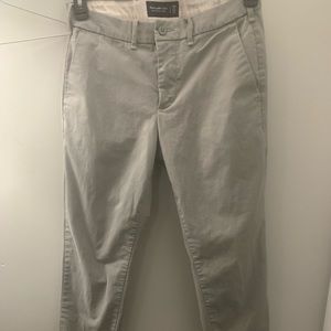 Gray Abercrombie & Fitch super skinny stretch chinos.  30x32.  Great